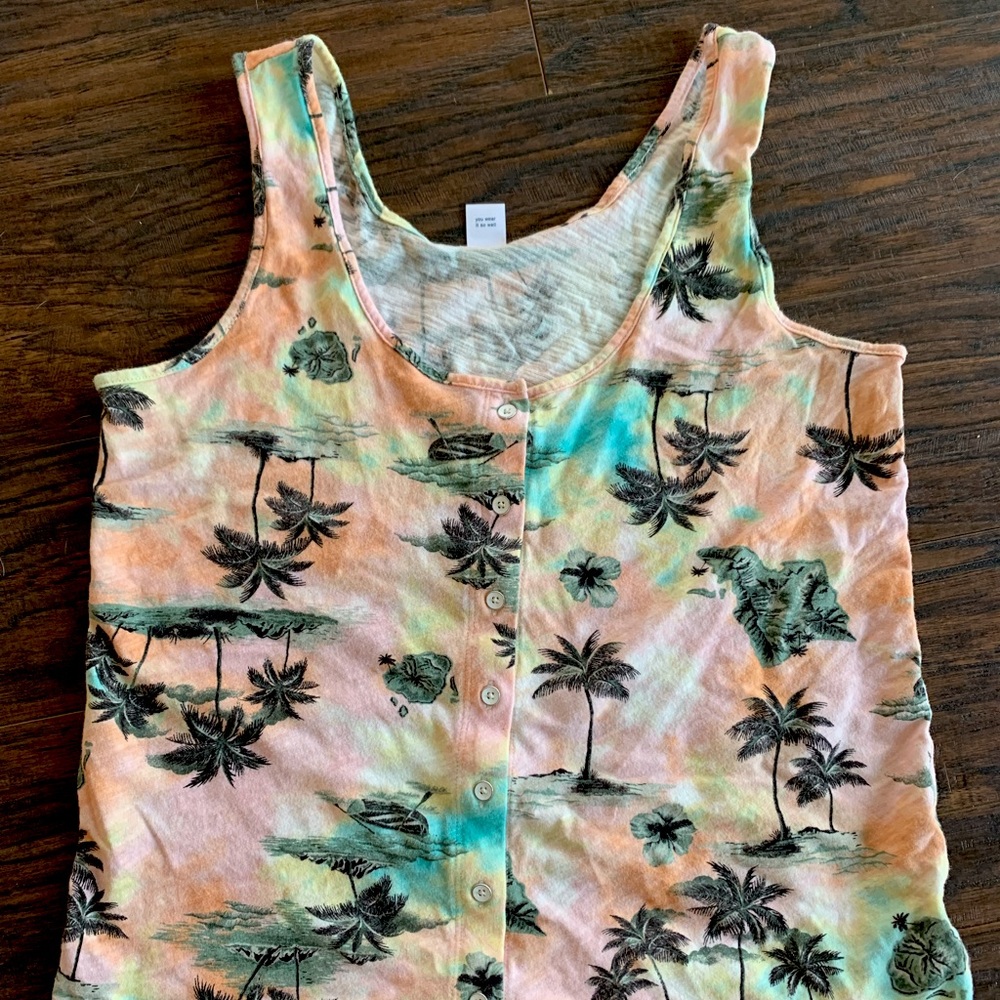 Palm tree womens tank top